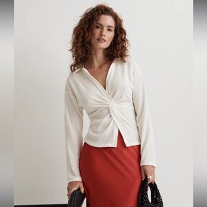Madewell Twist Front Long Sleeve Top